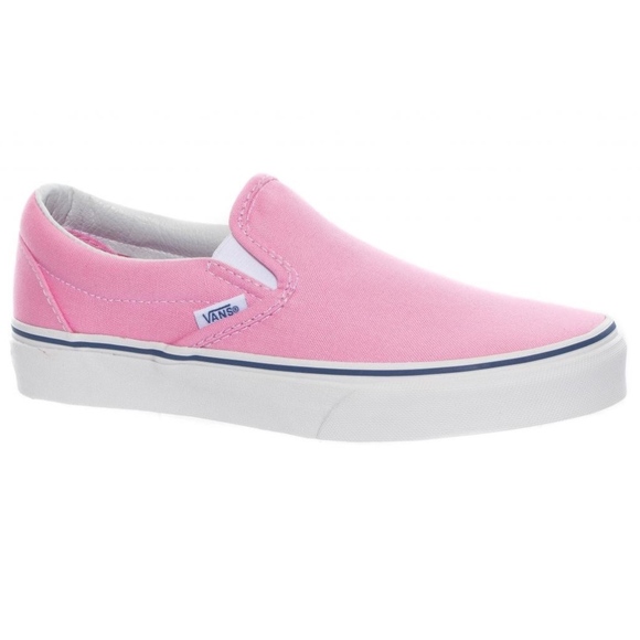 vans pink slip on shoes